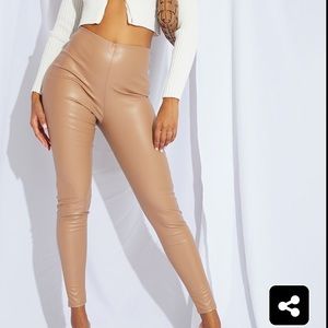 Stone Faux Leather Legging